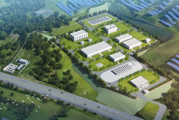 中國能建石家莊光伏制氫項(xiàng)目核心單體建筑完成封頂